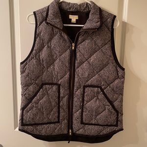 J. Crew Herringbone Puffer Vest